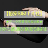格安SIMをデータ容量で比較